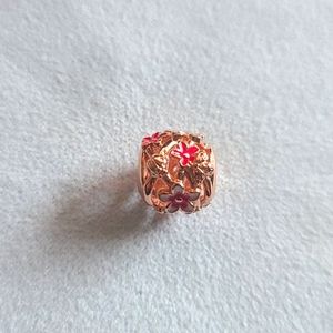 Pandora Openwork Pink Daisy Flower Charm